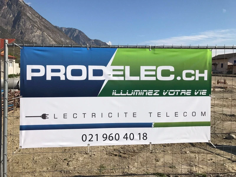 Panneaux et signalétique 2 bache de chantier imprimée Vaud/Valais